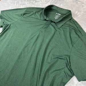01.Algo Shirt Mens Big&Tall 3XL Green Performance Polo Quick Dry Wicking